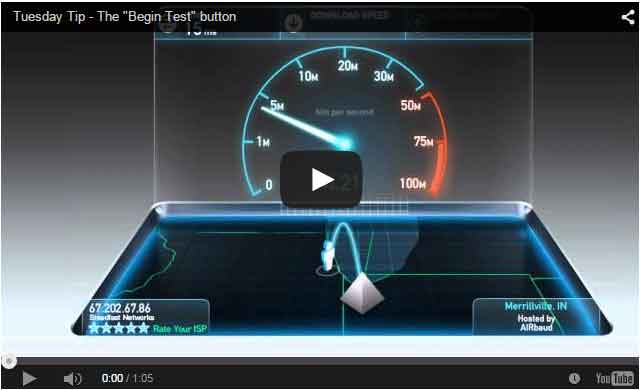 How the Begin Test button works